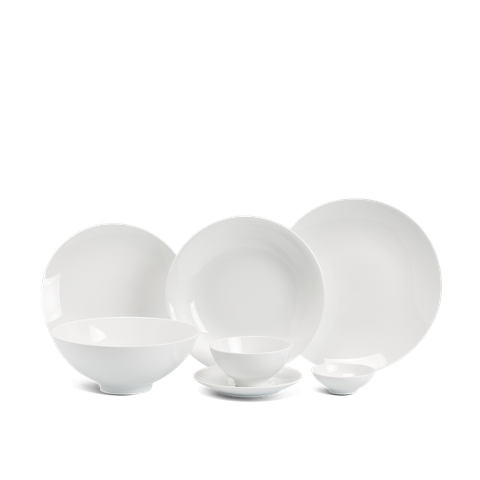 Bộ Đồ Ăn Daisy 22 Sản Phẩm Trắng