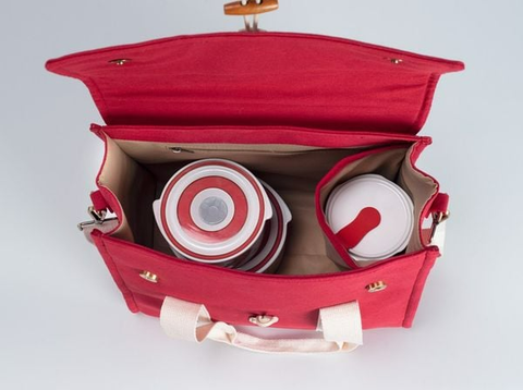  Túi vải Canvas 30 x 17.5 x 24.5 cm - Hồng 