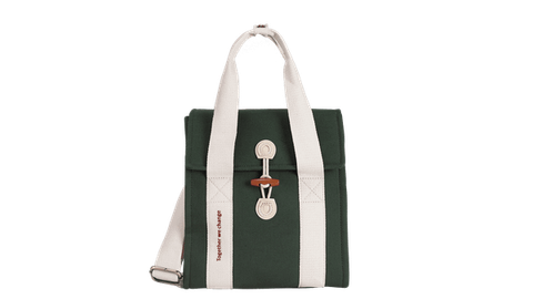  Túi vải Canvas 24 x 17.5 x27 cm - Xanh rêu 