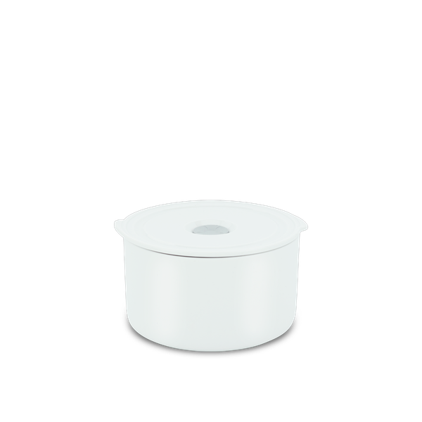 Hộp dưỡng sinh tròn đựng thực phẩm 15 cm + nắp (K) - Dưỡng Sinh - Trắng