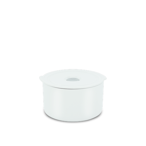  Hộp dưỡng sinh tròn đựng thực phẩm 15 cm + nắp (K) - Dưỡng Sinh - Trắng 