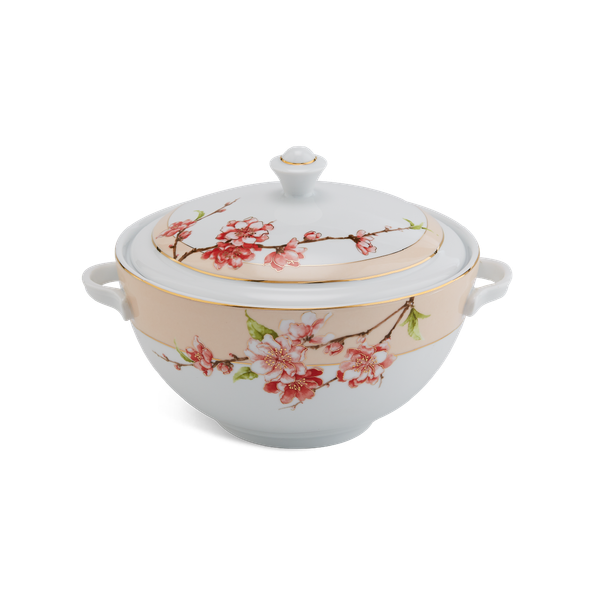 Thố 18 cm + nắp - Camellia - Hoa Đào