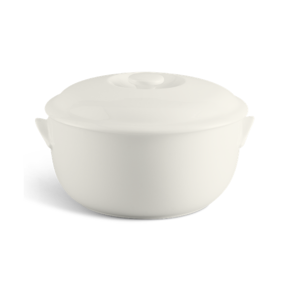 Thố 22 cm + nắp - Jasmine Lys - Trắng Ngà