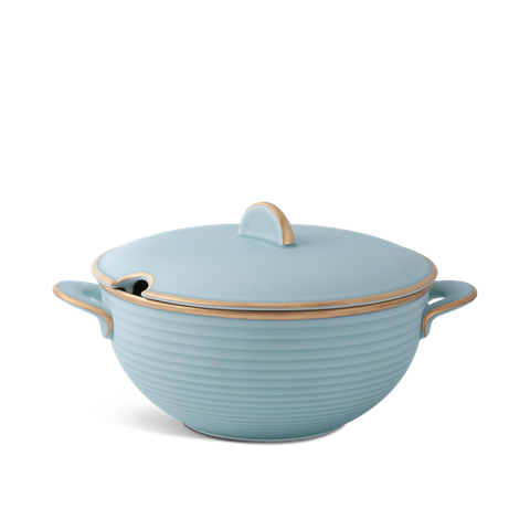  Thố cao 19 cm - Cordon - Men Ngọc Sương Mờ (Trang trí Vàng) 