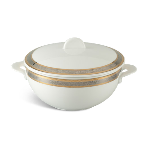  Thố cao 19 cm + nắp - Sago - Hoa Hồng 