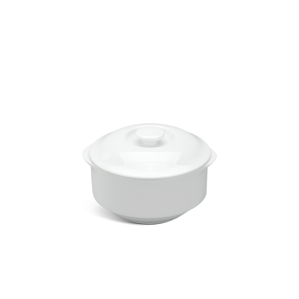Thố cá nhân 9.7 cm + nắp - Jasmine - Trắng