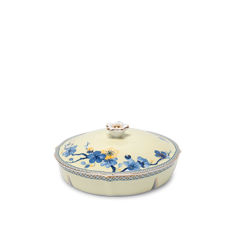  Khay mứt 5 ngăn - Misc Assortment - Hoa Mai Phú Quý (Viền vàng) 