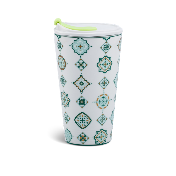 Ly sứ dưỡng sinh 0.48 L (K1) + nắp ống hút - Vintage (LTN)