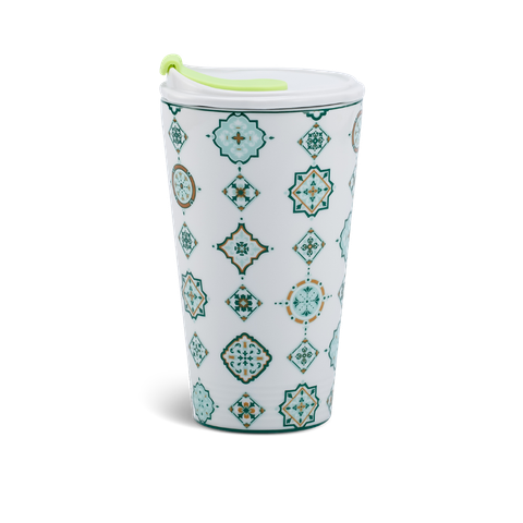  Ly sứ dưỡng sinh 0.48 L (K1) + nắp ống hút - Dưỡng Sinh - Vintage (LTN) 