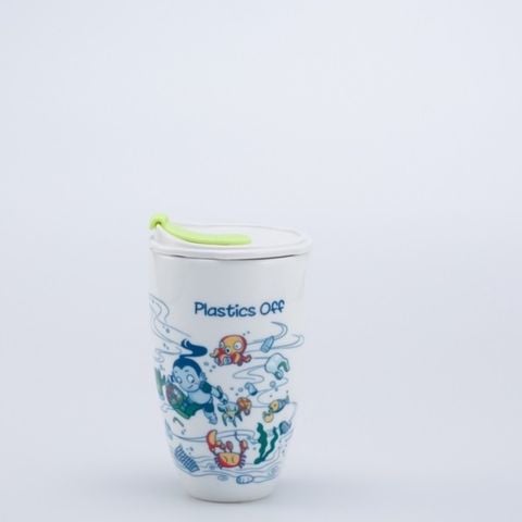  Ly sứ dưỡng sinh 0.48 L (K3) + nắp ống hút - Dưỡng Sinh - Sơn Tinh Thuỷ Tinh 