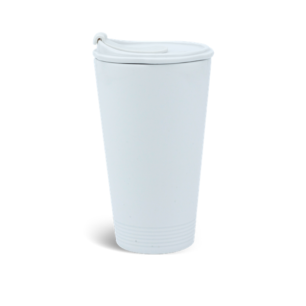 Ly sứ dưỡng sinh 0.48 L  + Nắp ống hút - Trắng