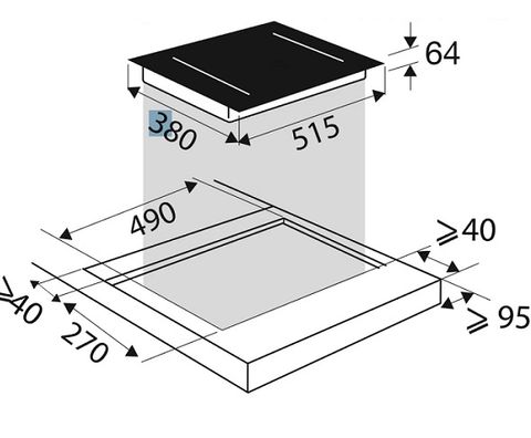 Bếp từ Domino De Dietrich DPI7469XS