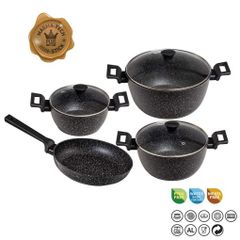 BỘ NỒI CHỐNG DÍNH KUCHEN FLONAL SET 3 NỒI 1 CHẢO