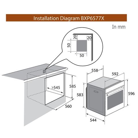 Lò nướng âm tủ Brandt BXP6577X