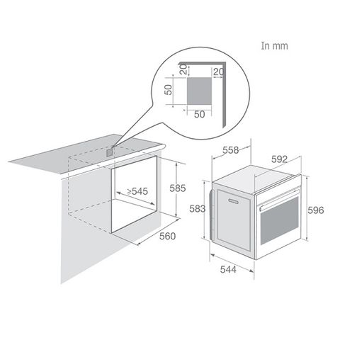 Lò nướng âm tủ Brandt BXE5532X