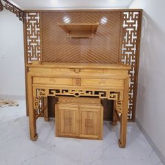 Bàn thờ gia tiên gỗ sồi mẫu BT06