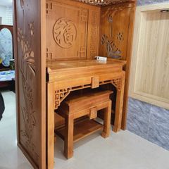 Bàn thờ gia tiên gỗ sồi mẫu BT07