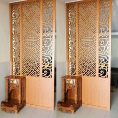 Mẫu vách ngăn bàn ông địa chữ thọ VOD08