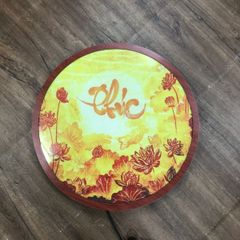 Tranh đèn tròn hoa sen Phúc mẫu DT07