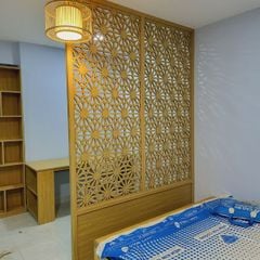 Vách ngăn phòng ngủ bằng gỗ đẹp mẫu PN01