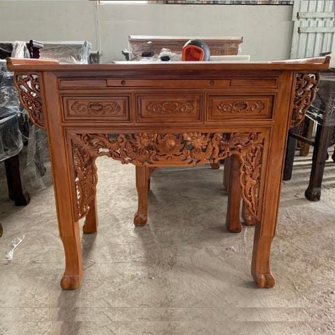 Bàn thờ gia tiên gỗ gõ 1 tầng GG16