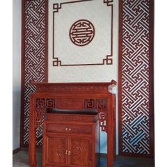 Vách ốp phòng thờ chữ vạn mẫu PT09