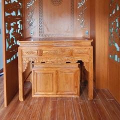 Bàn thờ gia tiên gỗ sồi mẫu BT08