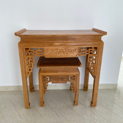 Bàn thờ gia tiên gỗ sồi mẫu BT01