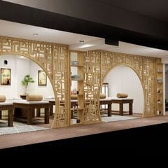 Thiết kế vách ngăn Spa đẹp NH02