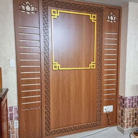 Tấm vách ốp phòng thờ đẹp PT19