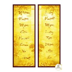 Tranh đèn trúc chỉ đối Phật mẫu DD04