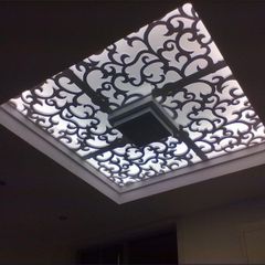 Vách ốp trần màu trắng đẹp mẫu OT02
