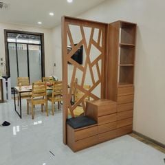 Kệ ngăn phòng khách bằng gỗ KPK11