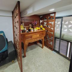 Vách ngăn phòng thờ hoa sen dâng Phật mẫu PT35