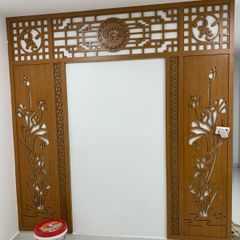 Vách ốp phòng thờ bằng gỗ mẫu PT38