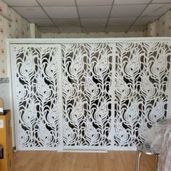 Vách cửa lùa CNC màu trắng mẫu CL15