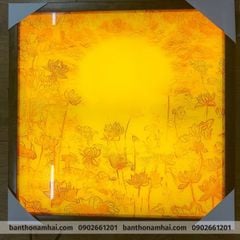 Tranh đèn vuông hoa sen mẫu DV08