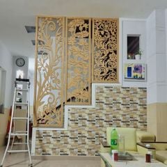 Vách ngăn cầu thang bậc tam cấp mẫu CT06