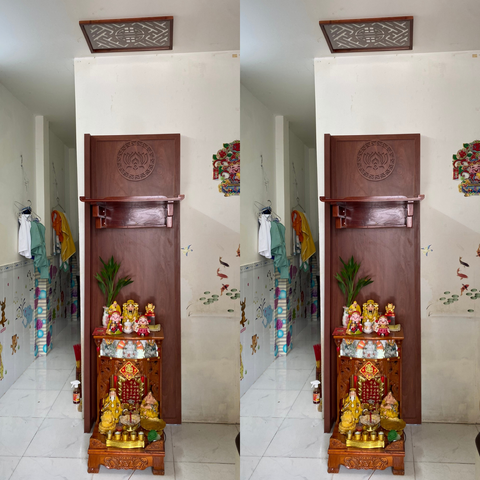 Vách ngăn bàn thờ treo VTT37