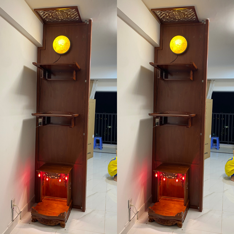 Vách ngăn bàn thờ treo VTT40