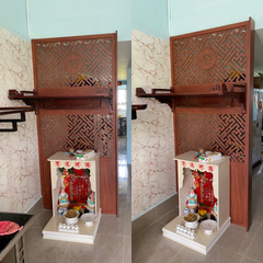 Vách ngăn bàn thờ treo VTT43