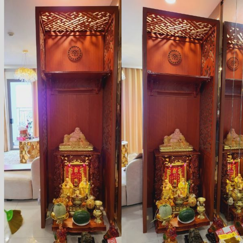 Vách ngăn bàn thờ treo VTT16