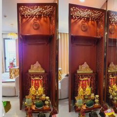 Vách ngăn bàn thờ treo VTT16