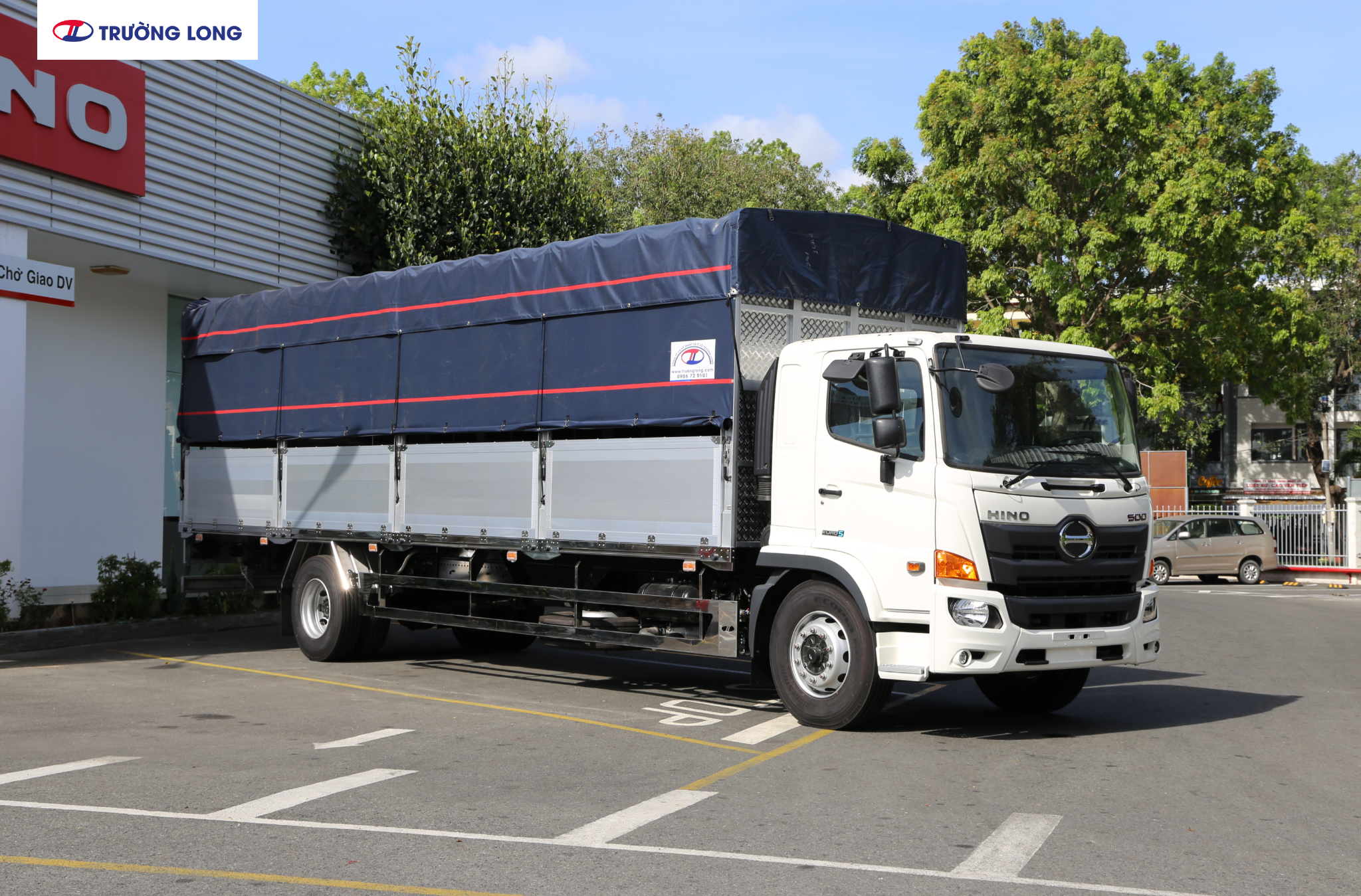 HINO PGX E5 - Xe mui bạt 7 tấn 1 thùng dài 10m