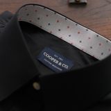  Áo Sơ Mi Đen Phối Lá Cổ 