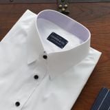  Áo Sơ Mi Trắng Phối Lá Cổ 