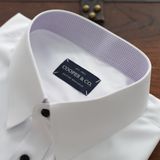  Áo Sơ Mi Trắng Phối Lá Cổ 