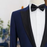  Áo Khoác Tuxedo Hoạ Tiết Khối 