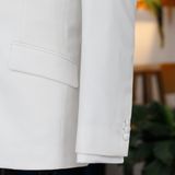  Áo Khoác Tuxedo Trắng 