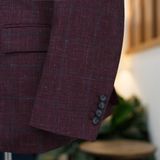  Áo Khoác Linen Đỏ Đô 